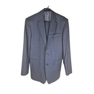 Brooks Brothers 1818 Milano Suit Jacket 39L & Saxon Wool Pants 33W Navy 2 Button